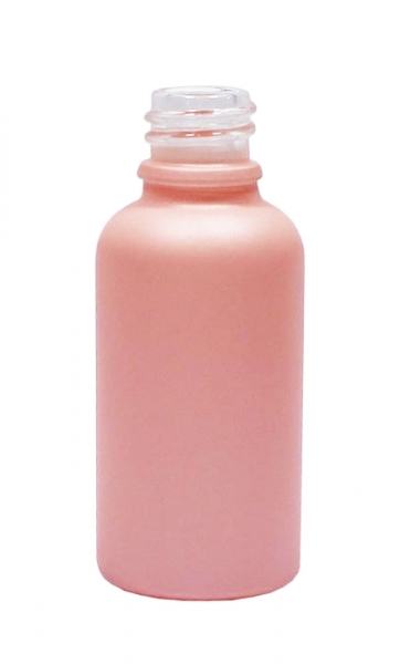 Apothekerflasche rosa matt 30ml, Mündung DIN18  Lieferung ohne Verschluss, bei Bedarf bitte separat bestellen.